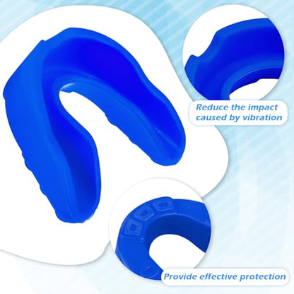 Frienda 50 Pcs Football Mouth Guards Bulk Youth Football Mouthpiece Sports Athletic Mouthguard Teeth Guard for Hockey Karate Basketball Boxing Lacrosse Rugby - color: Blue