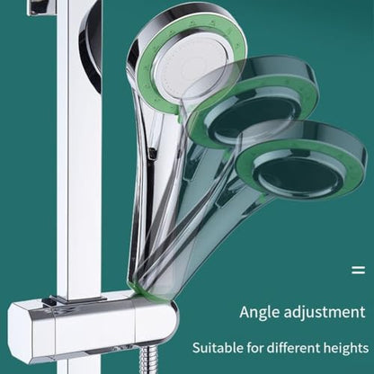 Adjustable Shower Head Holder for Slide Bar, 15-30MM O.D. Rail Head Bracket Holder for Slide Bar Slider Clamp Bathroom Replacement 360 Degree Rotation Sprayer Holder(Silver)