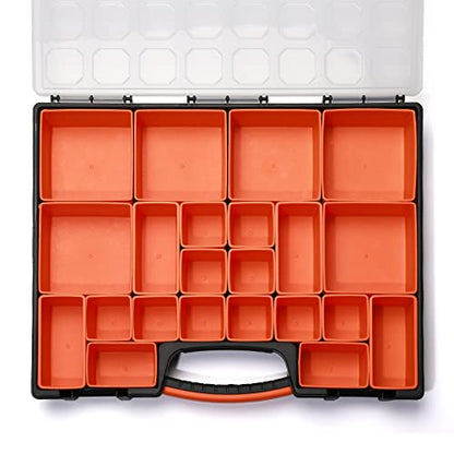 Multi-Purpose Toolbox, Professional Organizer with 24 Bin Compartments, Box Organizer for Hardware, Screws, Bolts, Nuts, Nails, Tools, Arts - size: 1 PCS Multi-Purpose Toolbox
