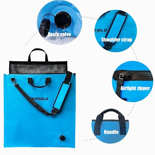 Fish Tournament Weigh in Bag for Bass Fishing, Heavy Duty Fish Bag for Caught Fish Waterproof,Leakproof,Puncture Resistant - color: Blue-24×25in