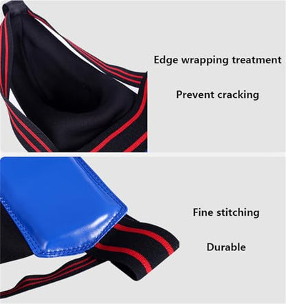 Padded Muay Thai Chest Protector Boxing, Taekwondo MMA Martial Arts Kickboxing Karate Sparring Body Guard Training - color: Blue, size: Large