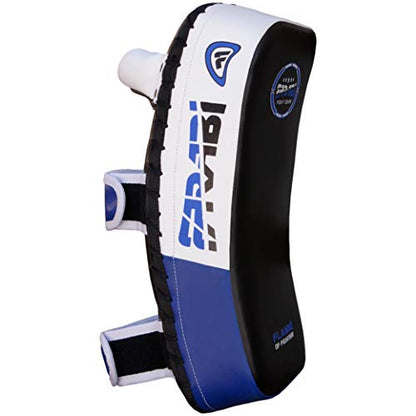 Farabi Thai Pads Kickboxing Muay Thai Training Strike Pads - color: White/Blue, size: Single