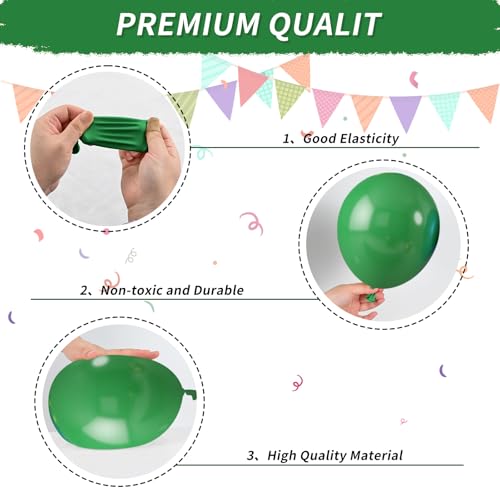 Blue and Green Balloons, Dark Green Metallic Balloons and Royal Blue Balloon, Metallic Blue Green Confetti Balloon for Boy Birthday Baby Shower Jungle Safari Theme Wedding Party Supplies - color: Blue Green Confetti