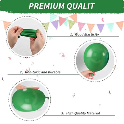 Blue and Green Balloons, Dark Green Metallic Balloons and Royal Blue Balloon, Metallic Blue Green Confetti Balloon for Boy Birthday Baby Shower Jungle Safari Theme Wedding Party Supplies - color: Blue Green Confetti