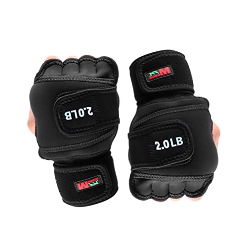 Weighted Gloves 4lb (2lb Each), Fitness Soft Iron Gloves with Wrist Support for Gym Boxing Strength Training, Cross Training, Gifts for Men, Dad, Husband