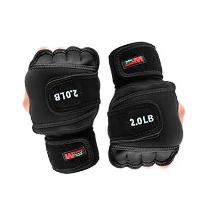 Weighted Gloves 4lb (2lb Each), Fitness Soft Iron Gloves with Wrist Support for Gym Boxing Strength Training, Cross Training, Gifts for Men, Dad, Husband