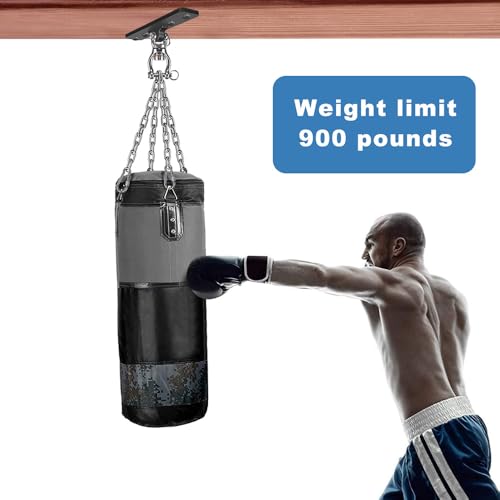 Kipika Heavy Bag Hanger Wall Mount Punching, Rotatable Heavy Duty Boxing Bag Bracket for Home Gym Indoor, Adjustable Length for Kickboxing Bag, Muay Thai Bag,Speed Bag - color: C-Black