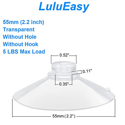55mm 10 Pieces Large Suction Cups Clear Thick Without Hooks Without Holes, Professional Strength PVC Plastic Sucker Pads for Festivals Decoration Wall Bathroom Kitchen Car Bird Feeder - size: 55mm 10pcs