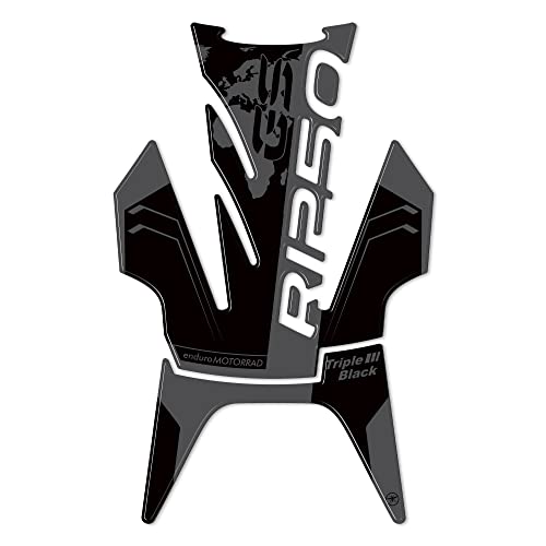 labelbike 3D Sticker Motorcycle Tank Pad Compatible with BMW | R 1250 GS Triple Black 2021-2023, Resin Protection, Scratch Resistant, Decoration, Grey Black - size: Tank pad - STANDARD R 1250 GS