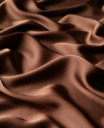 Lina & Lily Luxury Satin Hijab Head Scarf Shawl Wrap for Muslim Women Extra Long - color: Chocolate Brown