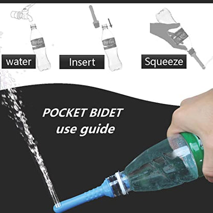 2PCS-Pack Portable Bidet 450ml Travel Bidets + Blue Backpacking Bidet,Peri Bottle for Postpartum and Perineal Care, Spray Bottle for Perineal Cleansing and Recovery - color: 450ml 1nozzle Bidet + Pocket Bidet