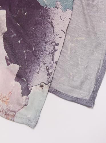 Printed Jersey Cotton Scarf for Women, Stretch Soft Hijab, Lightweight Breathable Head Wrap for All Seasons - color: Mctlp2538-c Pattern