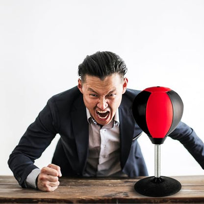 Stress Buster Desktop Punching Bag - Suctions to Your Desk, Raipoment Heavy Duty Stress Relief Ball, Funny Gifts for Boss or Coworker, Easter - size: Red/Black