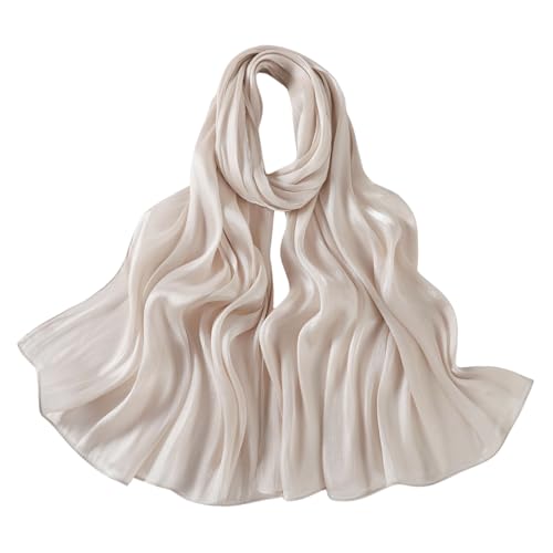 SUNDSGT Hijab Scarf for Women Silk Feeling Hijabs for Women Muslim Lightweight - color: Apricot