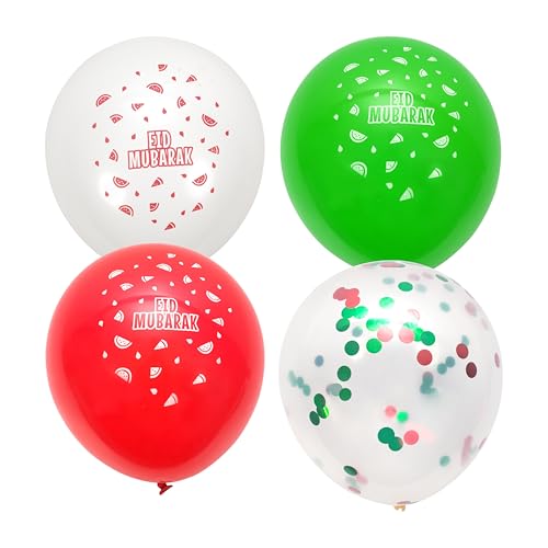 Eid Mubarak Balloons: Watermelon Decoration Latex Balloons - style: Eid Latex Balloons