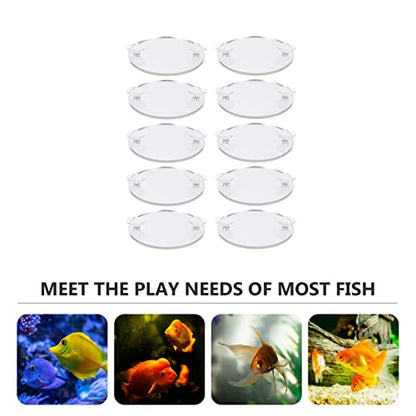 10pcs Betta Tank Mirror Cup Fish Tank Decor for Betta Fish Training High-Class Compact Design for Aquariums and Decorative Ornaments