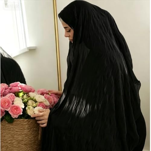 Premium Hijab Head Scarf Shawl Wrap for Muslim Women Lightweight Scarf for women - color: 05~black