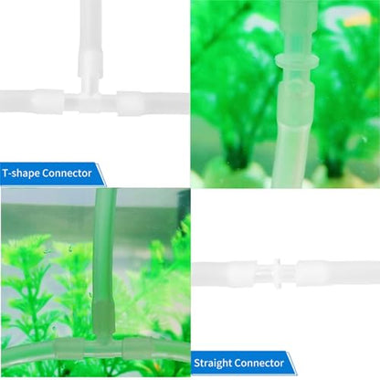 AQUANEAT Aquarium Airline Tubing Connector, Fish Tank Air Pump Connector, Plastic, 40Pcs