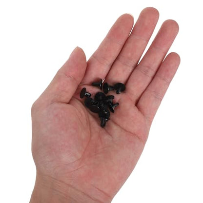 SOLUSTRE 100pcs Plastic Reflex Ball Threading Tube Buckle Headband Boxing Ball and Strings Connectors Toy Accessories for DIY Pet Toys Strings Black