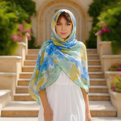vimate 여성용 경량 면 스카프 패션 헤드 커버 히잡 보일 스카프 숄 랩 - color: F2#.style 71