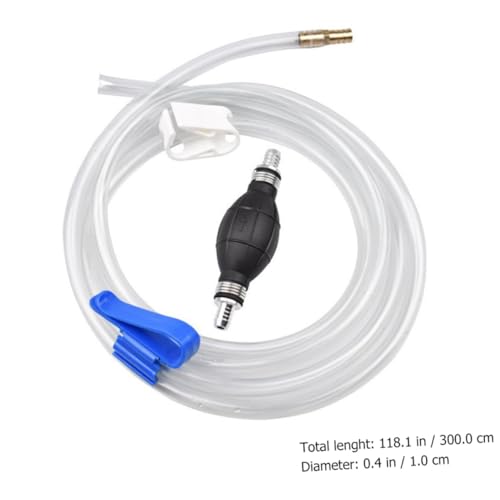 Manual Suction Hose Set for Car and Aquarium Water Transfer, Sturdy Siphon Pump with Guide Oil Tube and Water Suction Hose Kit