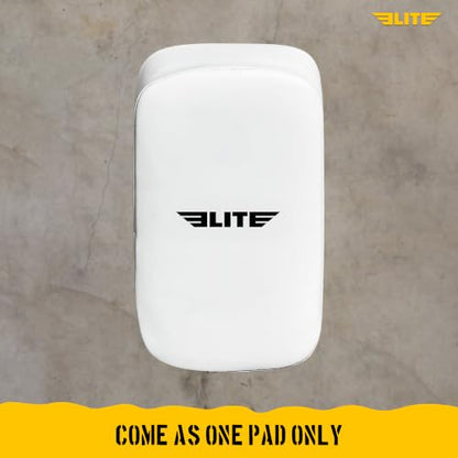 Elite Sports Muay Thai Kickboxing Training Pad for Kickboxing, MMA, Taekwondo, Karate. Ideal for Punches, Knees, and Kicks in Martial Arts Training (ONE PAD ONLY) - color: Solid White