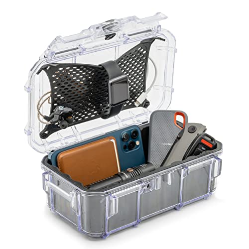 Evergreen 57 Waterproof Dry Box Protective Case - Travel Safe/Mil Spec/USA Made - for Cameras, Phones, Ammo Can, Camping, Hiking, Boating, Water Sports, Knives, & Survival (Clear) - color: Clear