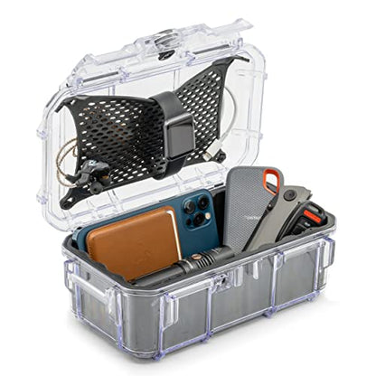 Evergreen 57 Waterproof Dry Box Protective Case - Travel Safe/Mil Spec/USA Made - for Cameras, Phones, Ammo Can, Camping, Hiking, Boating, Water Sports, Knives, & Survival (Clear) - color: Clear