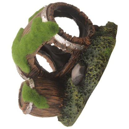 Aquarium Decor Resin Wine Barrel Cave for Fish and Shrimp - Realistic Simulation Barrel Tank Hiding Place for Cichlids, Shrimp, Small Fish