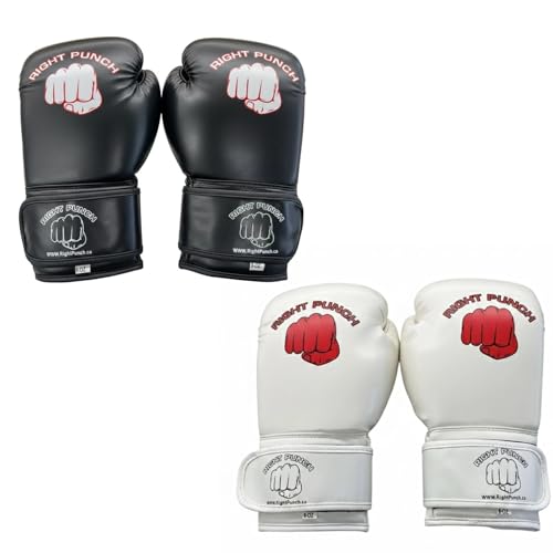 Boxing Gloves for Men, MMA Sparring Gloves, PU Leather, for Muay Thai, Kickboxing - color: Black