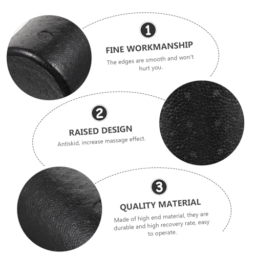 High Density Solid Foam Yoga Roller for Deep Tissue Massage and Muscle Fitness and Postural Stabilization Tool for Yoga Physical Therapy and Full Body Relaxation (15x45cm)