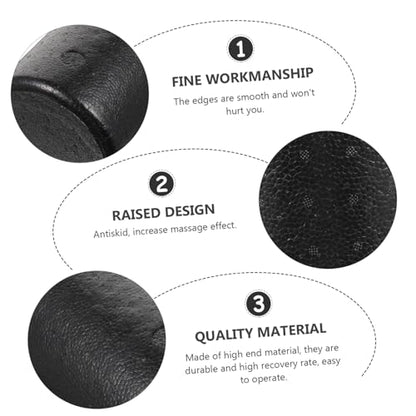 High Density Solid Foam Yoga Roller for Deep Tissue Massage and Muscle Fitness and Postural Stabilization Tool for Yoga Physical Therapy and Full Body Relaxation (15x45cm)