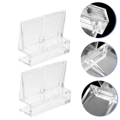 BESPORTBLE 6pcs Acrylic Fish Tank Cover Clips Support Brackets for Rimless Aquariums Clear Design for Easy Installation Elegant Look for Fish Safety Aesthetic Appeal