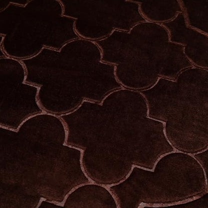 Islamika Prayer Mat Islamic Muslim Rug - Thick Padded mat Sajadah Men Women with Islam Prayer Beads for Eid Travel Ramadan, Soft and Padded (Brown) - color: Brown