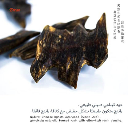 Chinese Natura Kynam Agarwood （Qinan Oud） - Boasts a Distinctly Unique Aroma, Ideal for Home Incense, Meditation & More | Sustainable Harvesting (10g Experience Pack - Sink Grade - Block) - color: 10g Experience Pack - Sink Grade - Block