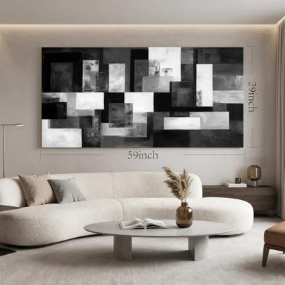 FanseeArt Gray Wall Art Abstract Wall Poster for Office