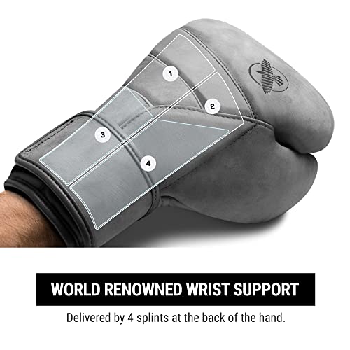 Hayabusa T3 LX Leather Boxing Gloves | Leather Boxing Gloves, Training Gloves Men and Women, Sparring Gloves, Heavy Bag Gloves, 16oz Boxing Gloves, Muay Thai Gloves - color: Slate, size: 12oz