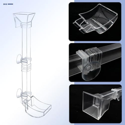 Aquarium Fish Shrimp Feeding Dish Set - Clear Feeder Tube and Dish With Cleaning Brush and Measuring Spoon for Preventing Food Scattering - Supplies for Shrimp Medium - size: Medium