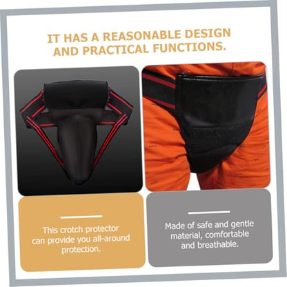 Portable Comfortable Groin Protector with Integrated Crotch Guard for Men Boxing MMA Taekwondo Training Wear-Resistant Protective Gear for Competitive Sports