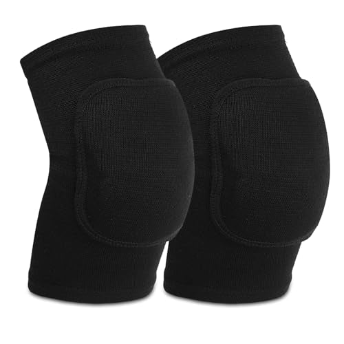 1 Pair Elbow Pads, Breathable Arm Brace Pads Anti-Collision Elbow Protector Strap Support Fitness Volleyball Basketball Tennis Golfers Arm Protector with Padded for Men and Women Elderly (Black)