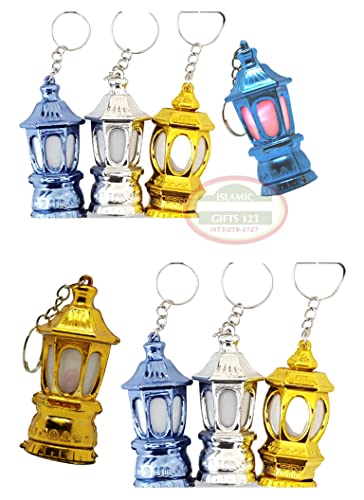 SOLUSTRE 40Pcs Keychain Lantern Portable Mini Led Keychain Light Palace Lights for Ramadan Decoration Clip-on Keyring Lamp for Camping Outdoor Activities Home Use Emergencies Gift