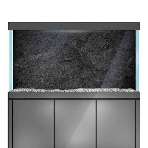 Aquarium Background Stickers - Black Stone Texture- Fish Tank Reptile Terrarium Decor Poster (80 x 40 cm / (31.4 x 15.7 inches)) - size: 80 x 40 cm / (31.4 x 15.7 inches)
