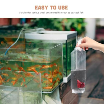 Zerodeko 50pcs Live Fish Shipping Bags Thickened Plastic Transport Containers Leak-proof Fish Packaging Bags for Aquarium 6x34cm