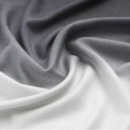 Women Scarf and Shawls, Soft Modal Jersey Scarves, Gradient Long Wrap for Spring Summer and Autumn - color: Black & Grey