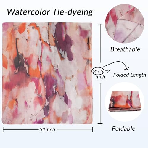 Printed Hijab for Women Printing Hijab Scarf for Women Muslim Islamic Prayer Clothes 1pc Muslim Women's Khimar - color: Blazing Red