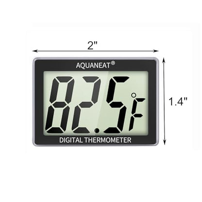 AQUANEAT Aquarium Thermometer 2 Packs, Fish Tank Thermometer, Aquarium Digital Temperature Gauge, with Large LCD Display - size: 2 Packs