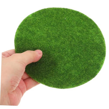 10pcs Artificial Moss Pad Pack Fake Grass Mat for Table Decor Wedding and Home Landscape