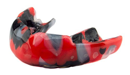 Impact Custom Professional MMA/Boxing/Muay Thai Mouthguard Black/Red Tie Dye - color: Black/Red Tie Dye