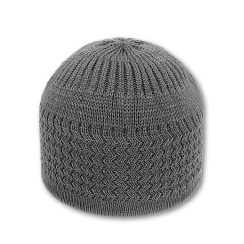 Breathable Cotton Stretchy Islamic Muslim Knitting Kufi Topi Prayer Hat Crochet Taqiyah Takke Skull Cap. - color: Khaki