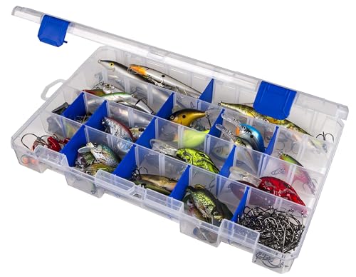 Flambeau Outdoors 5007 Tuff Tainer, 36 Compartments, 18 Zerust Dividers | Divided tackle box with 18 Zerust dividers creating up to 36 compartments. Translucent, 14.25 x 9.125 x 2in